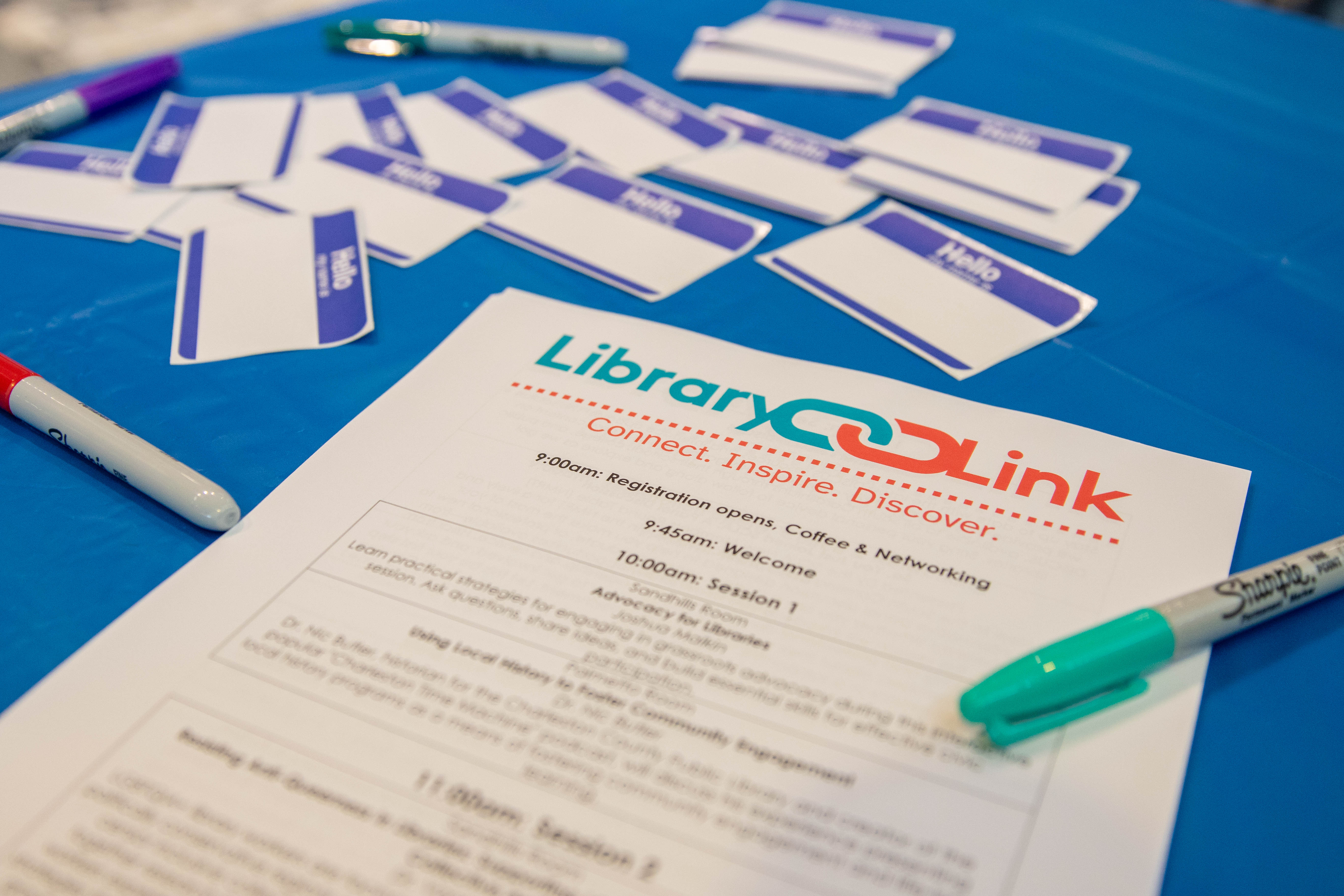 A Library Link registration form with the logo front and center